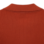 JAJU Zip-Up Collar Cardigan – Orange