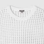 JAJU Crochet Knit Vest – White