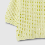 JAJU Crochet Short-Sleeve Knit – Yellow