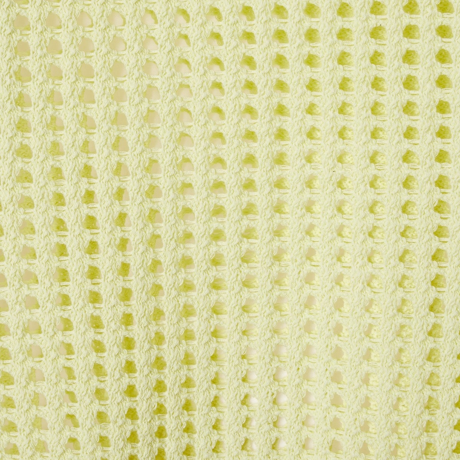 JAJU Crochet Short-Sleeve Knit – Yellow