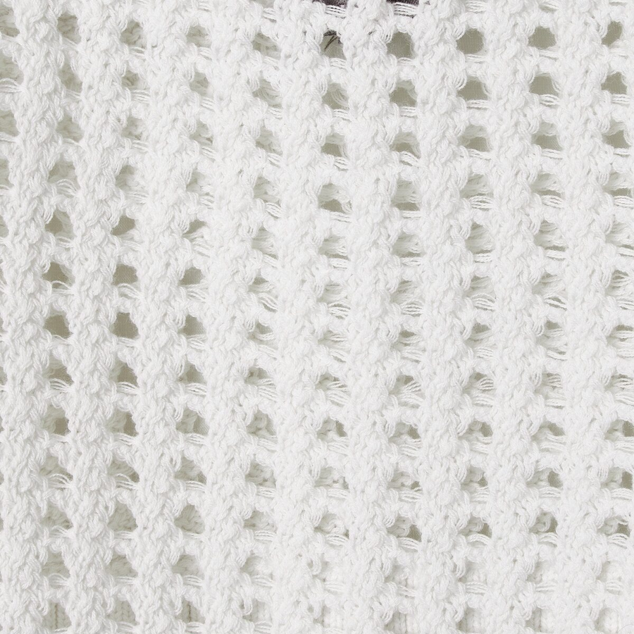 JAJU Crochet Bustier Vest – White