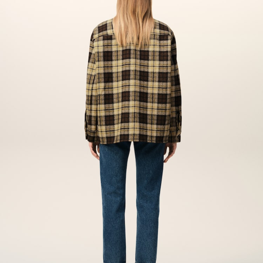 AMI (Unisex) Pocket Overshirt – Brown/Beige