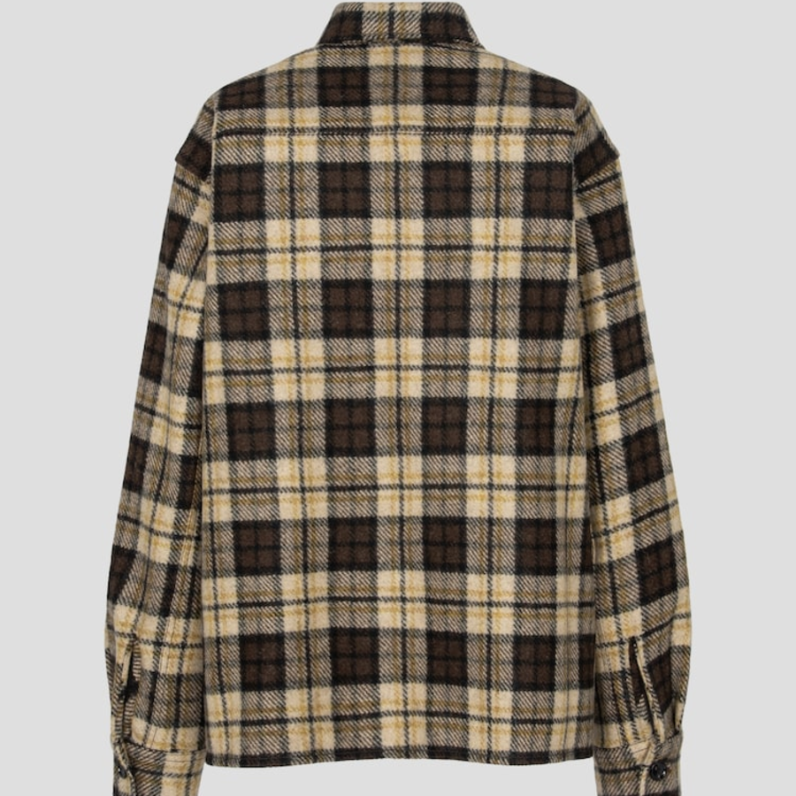 AMI (Unisex) Pocket Overshirt – Brown/Beige