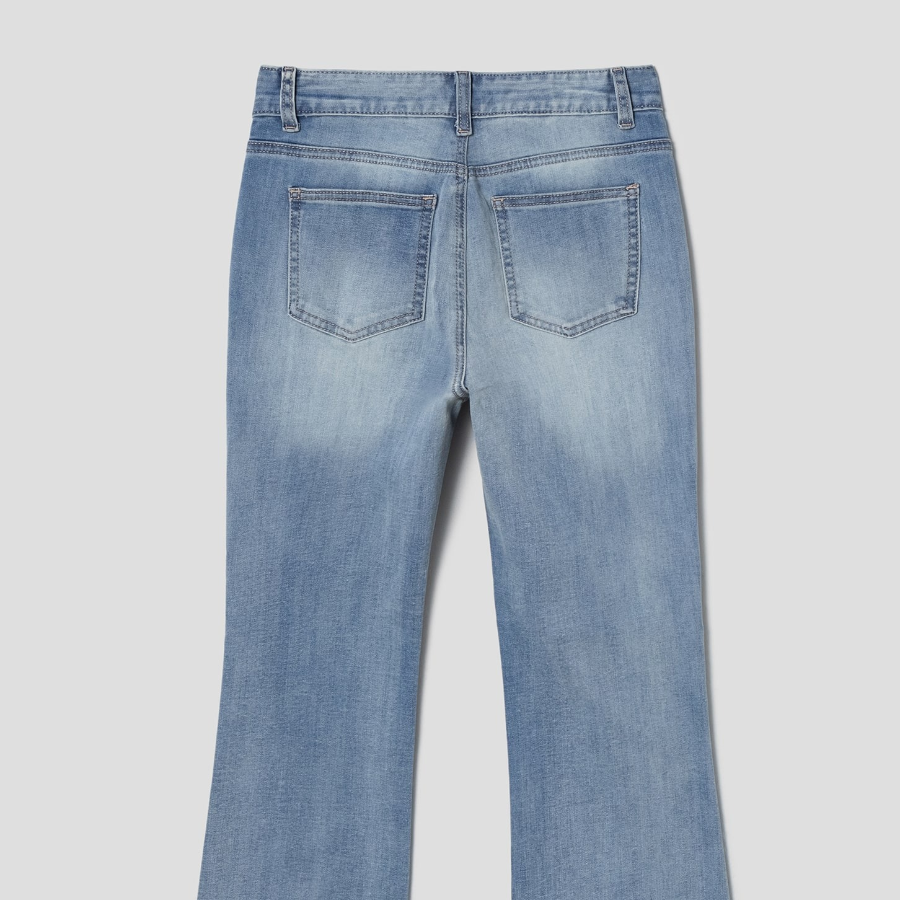 8 seconds Mid-Length Bootcut Lightweight Denim — Sky Blue