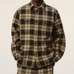 AMI (Unisex) Pocket Overshirt – Brown/Beige