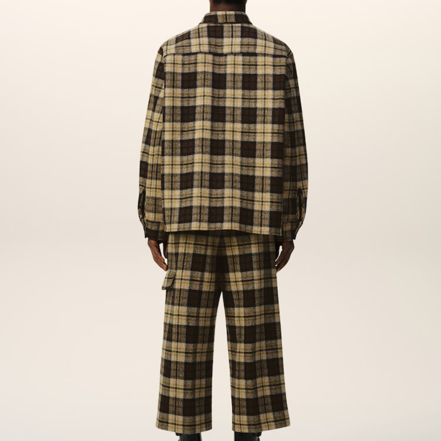 AMI (Unisex) Pocket Overshirt – Brown/Beige