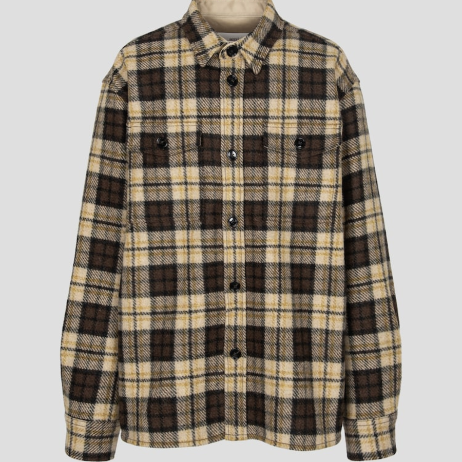 AMI (Unisex) Pocket Overshirt – Brown/Beige