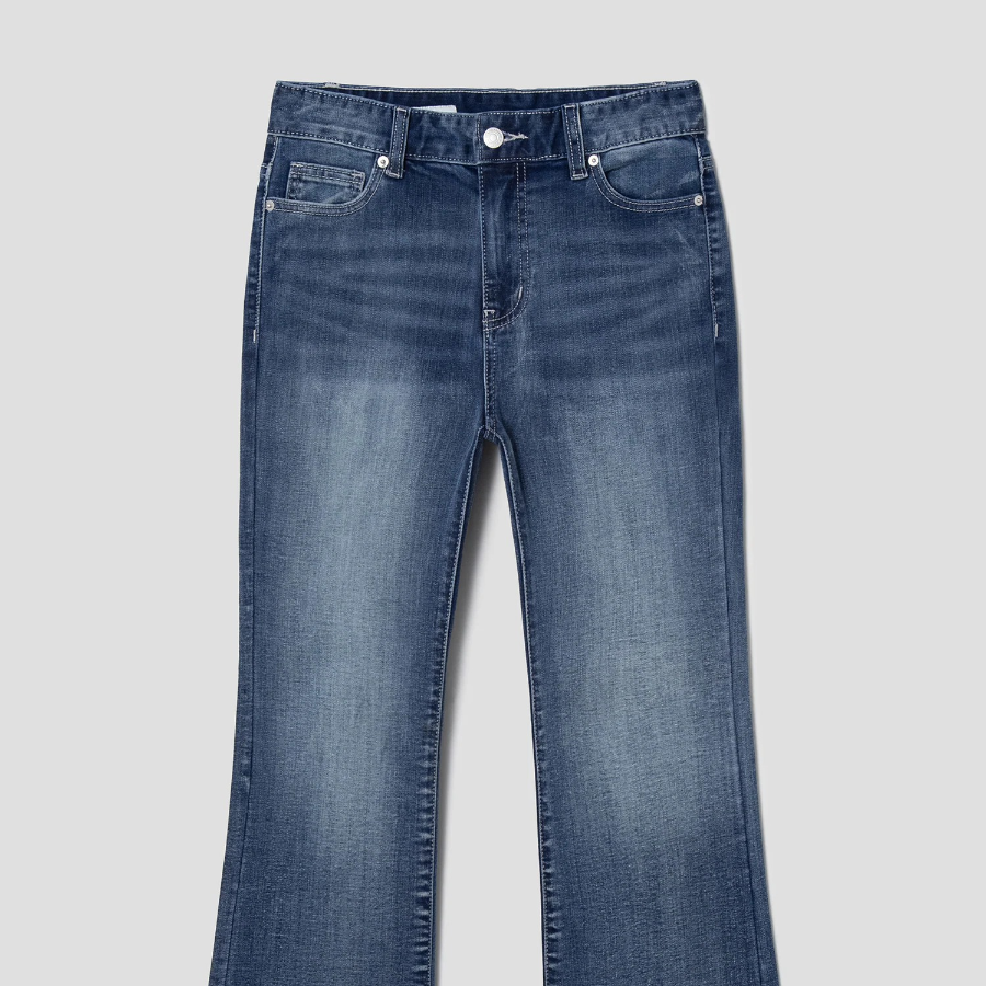 8 seconds Mid-Length Bootcut Lightweight Denim — Blue
