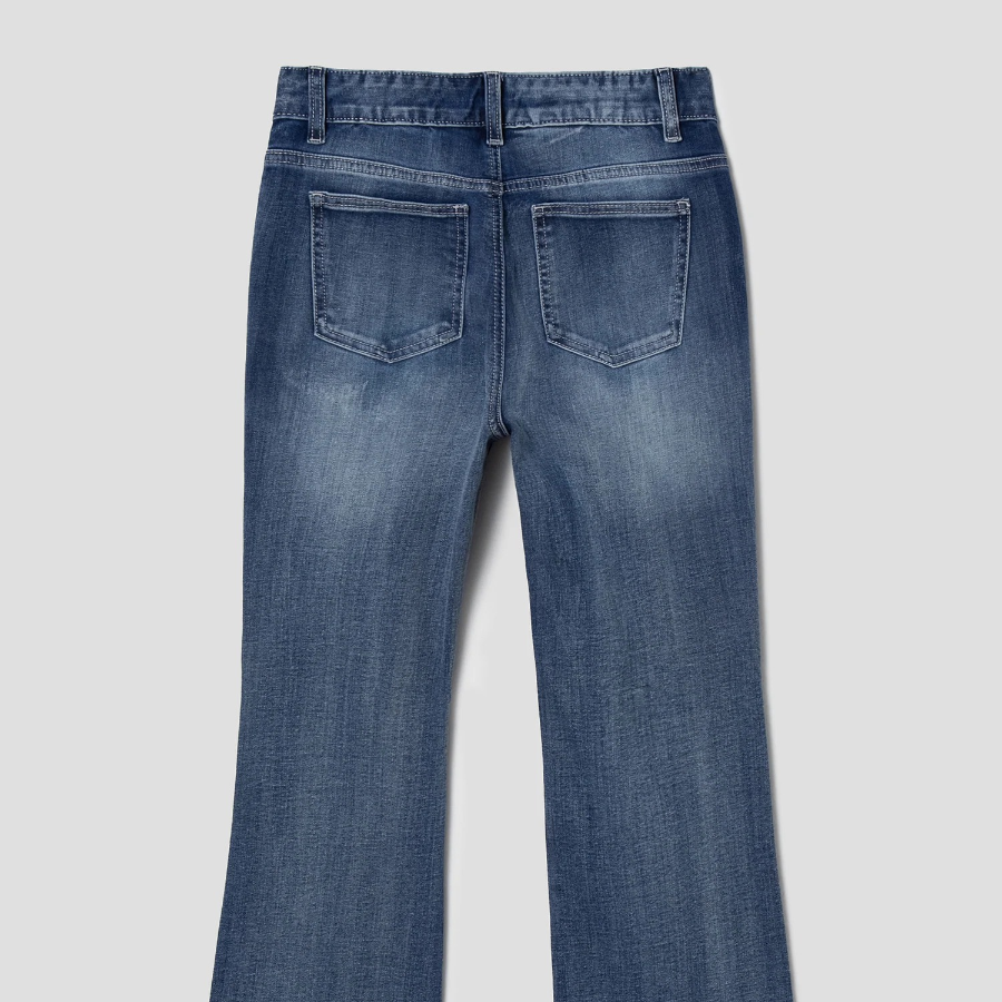 8 seconds Mid-Length Bootcut Lightweight Denim — Blue