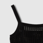 JAJU Crochet Bustier Vest – Black