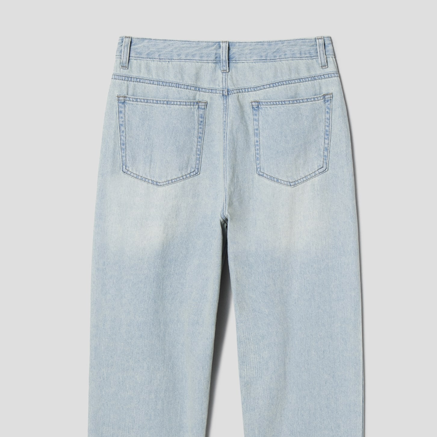 8 seconds Lightweight Straight Linen Denim — Sky Blue