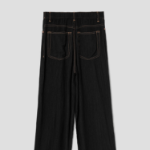 8 seconds Pleated Rayon Straight — Black