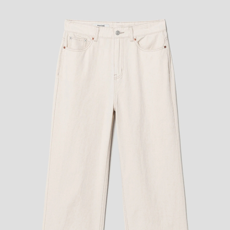 8 seconds Lightweight Straight Denim Pants — Ivory