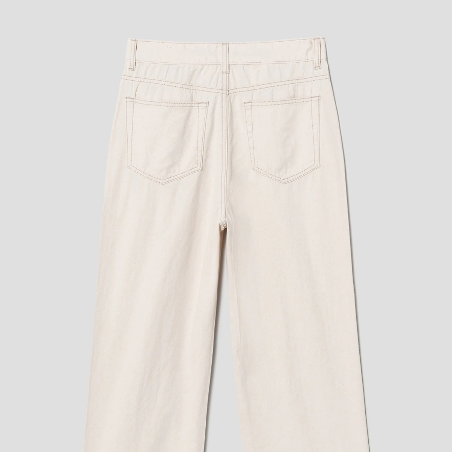 8 seconds Lightweight Straight Denim Pants — Ivory