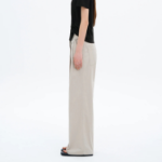 8 seconds Cotton Two-Tuck Casual Pants — Beige