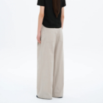 8 seconds Cotton Two-Tuck Casual Pants — Beige