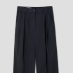 8 seconds Cotton Two-Tuck Casual Pants — Navy