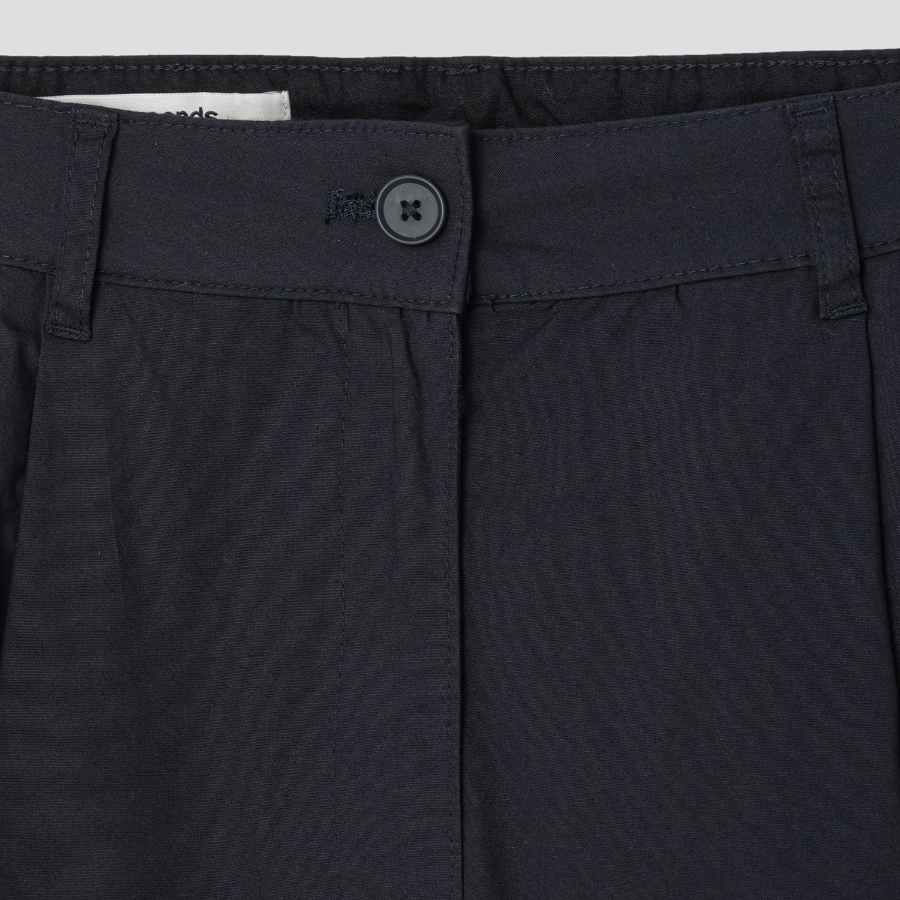 8 seconds Cotton Two-Tuck Casual Pants — Navy