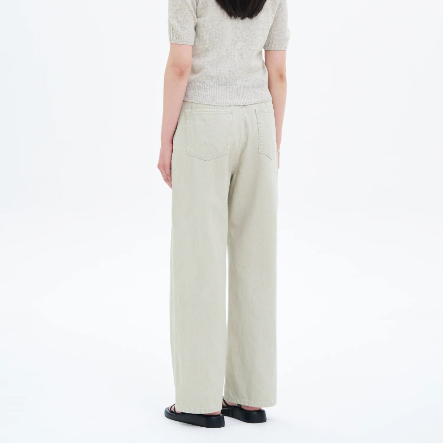 8 seconds Lightweight Semi-Wide Denim — Light Green