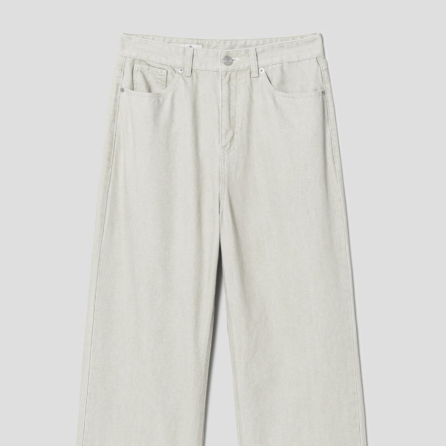 8 seconds Lightweight Semi-Wide Denim — Light Green