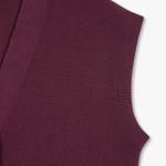 JAJU Soft Button Vest – Burgundy