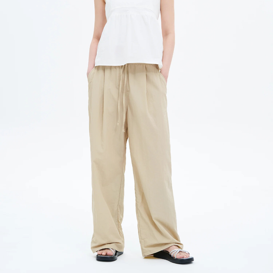 8 seconds Nylon Banding Pants — Beige