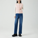 JAJU Round Neck Button Vest – Pink