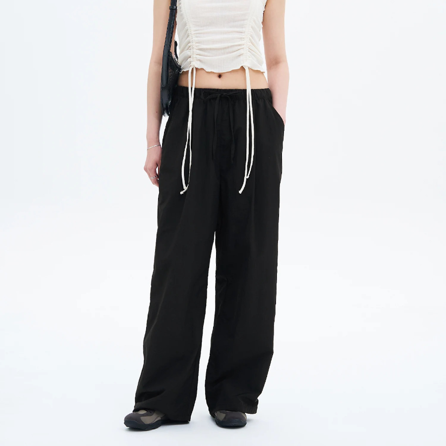 8 seconds Nylon Banding Pants — Black