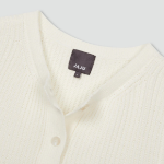 JAJU Round Neck Button Vest – Ivory