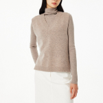 JAJU Merino Wool V-Neck Knit Vest – Beige