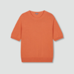 JAJU Washable Short Sleeve Knit – Orange