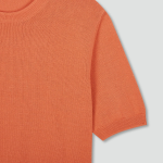 JAJU Washable Short Sleeve Knit – Orange