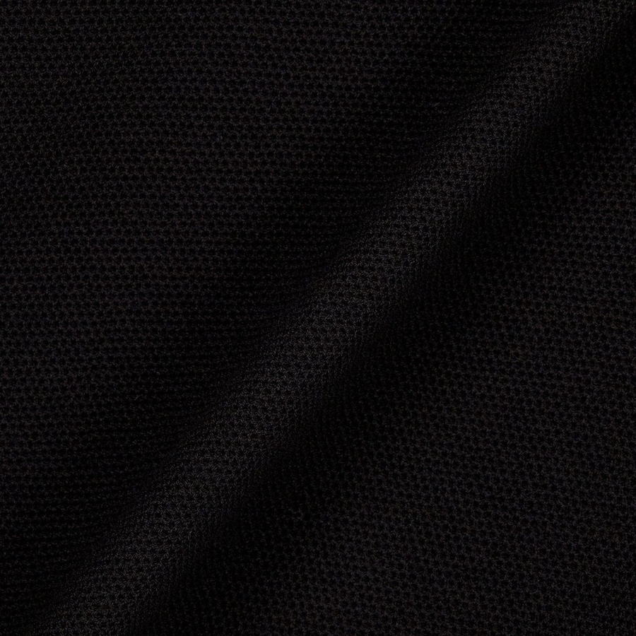 JAJU Strong Twisted Yarn Collar Short Sleeve Knit – Black