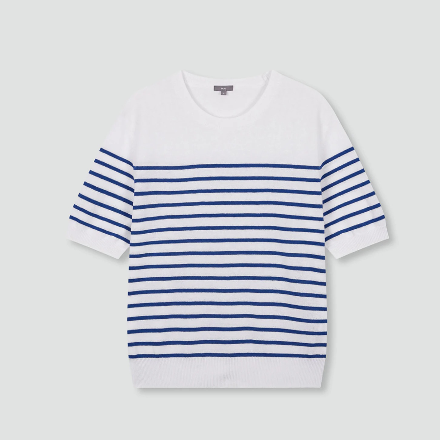 JAJU Washable Short Sleeve Knit – Light Blue