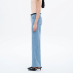 8 seconds Clean Washing Straight Denim Pants — Sky Blue