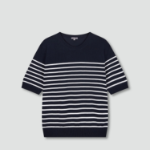 JAJU Washable Short Sleeve Knit – Dark Navy