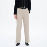 8 seconds Spring Basic Straight Fit Slacks — Beige