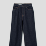 8 seconds High Waist Semi Wide Denim — Navy