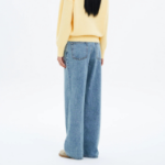 8 seconds High Waist Semi Wide Denim — Sky Blue