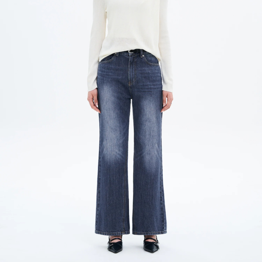 8 seconds Inseam Cut Bootcut Lightweight Denim — Blue