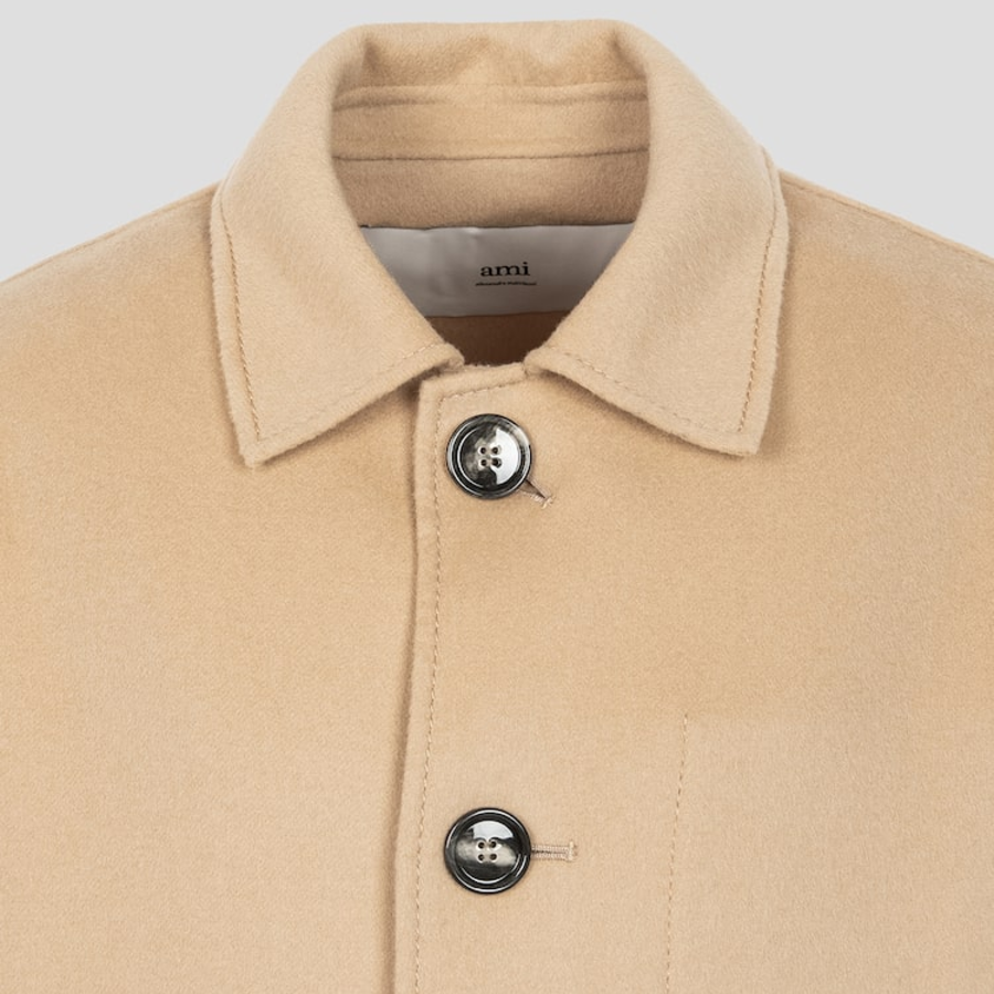 AMI Boxy Buttoned Jacket – Sand