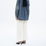 Pigment Banding Straight Denim — Ivory