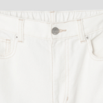 Pigment Banding Straight Denim — Ivory