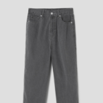 Pigment Banding Straight Denim — Gray