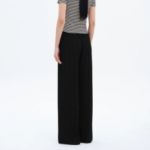 Pleated Easy Banding Pants — Black