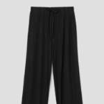 Pleated Easy Banding Pants — Black