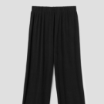 Pleated Easy Banding Pants — Black