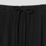 Pleated Easy Banding Pants — Black