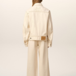 AMI Women Ami Paris Croche Trucker Jacket – Cream