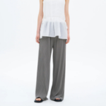 Pleated Easy Banding Pants — Ash